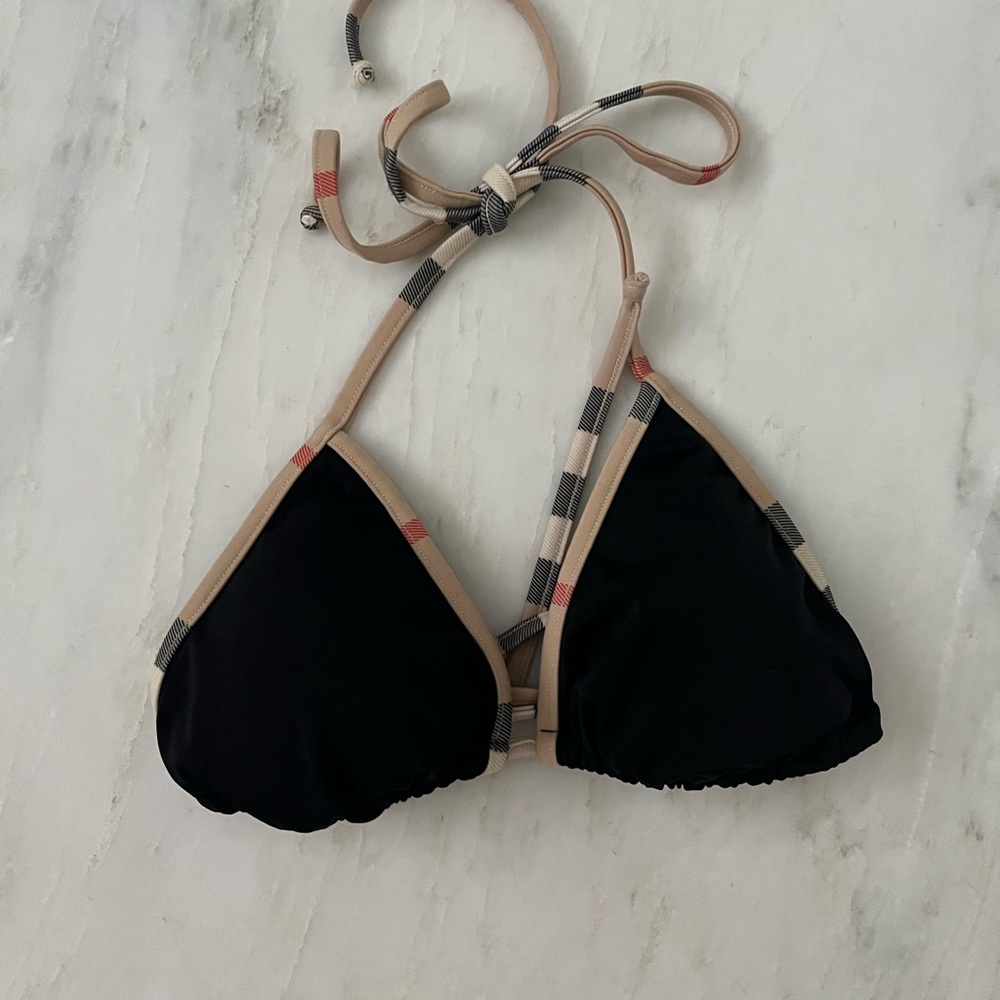 BURBERRY BLACK BIKINI TOP